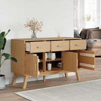 Thumbnail for Sideboard OLDEN Braun 114x43x73,5 cm Massivholz Kiefer