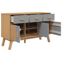 Thumbnail for Sideboard OLDEN Grau und Braun 114x43x73,5 cm Massivholz Kiefer