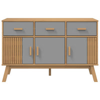 Thumbnail for Sideboard OLDEN Grau und Braun 114x43x73,5 cm Massivholz Kiefer