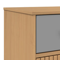 Thumbnail for Sideboard OLDEN Grau und Braun 114x43x73,5 cm Massivholz Kiefer