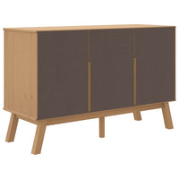 Thumbnail for Sideboard OLDEN Weiß und Braun 114x43x73,5 cm Massivholz Kiefer