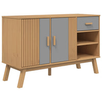 Thumbnail for Sideboard OLDEN Grau und Braun 114x43x73,5 cm Massivholz Kiefer
