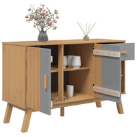 Thumbnail for Sideboard OLDEN Grau und Braun 114x43x73,5 cm Massivholz Kiefer