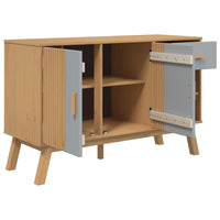 Thumbnail for Sideboard OLDEN Grau und Braun 114x43x73,5 cm Massivholz Kiefer