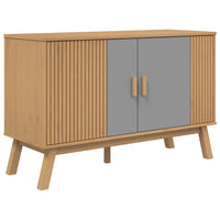 Thumbnail for Sideboard OLDEN Grau und Braun 114x43x73,5 cm Massivholz Kiefer