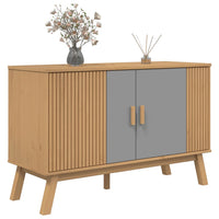 Thumbnail for Sideboard OLDEN Grau und Braun 114x43x73,5 cm Massivholz Kiefer