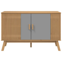 Thumbnail for Sideboard OLDEN Grau und Braun 114x43x73,5 cm Massivholz Kiefer