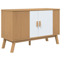 Thumbnail for Sideboard OLDEN Weiß und Braun 114x43x73,5 cm Massivholz Kiefer