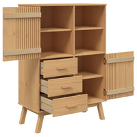 Thumbnail for Highboard OLDEN Braun 85x43x125 cm Massivholz Kiefer