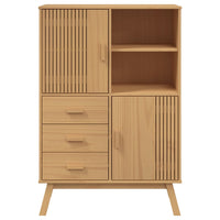Thumbnail for Highboard OLDEN Braun 85x43x125 cm Massivholz Kiefer