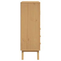 Thumbnail for Highboard OLDEN Grau und Braun 85x43x125 cm Massivholz Kiefer