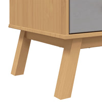 Thumbnail for Highboard OLDEN Grau und Braun 85x43x125 cm Massivholz Kiefer