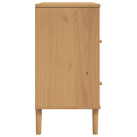 Thumbnail for Sideboard SENJA Rattan-Optik Braun 80x40x80 cm Kiefernholz