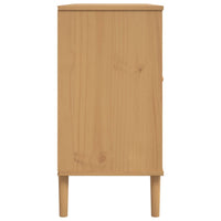 Thumbnail for Sideboard SENJA Rattan-Optik Braun 112x40x80 cm Kiefernholz