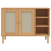 Thumbnail for Sideboard SENJA Rattan-Optik Braun 112x40x80 cm Kiefernholz