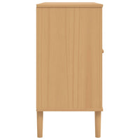 Thumbnail for Sideboard SENJA Rattan-Optik Braun 112x40x80 cm Kiefernholz