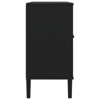 Thumbnail for Sideboard SENJA Rattan-Optik Schwarz 112x40x80 cm Kiefernholz