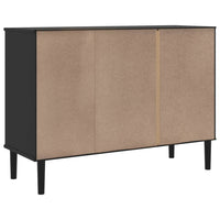 Thumbnail for Sideboard SENJA Rattan-Optik Schwarz 112x40x80 cm Kiefernholz