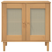 Thumbnail for Sideboard SENJA Rattan-Optik Braun 80x35x80 cm Kiefernholz