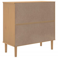 Thumbnail for Sideboard SENJA Rattan-Optik Braun 80x35x80 cm Kiefernholz