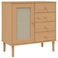 Thumbnail for Sideboard SENJA Rattan-Optik Braun 80x40x80 cm Kiefernholz