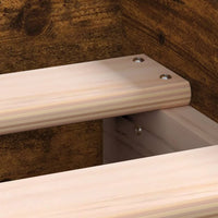 Thumbnail for Bettgestell ohne Matratze Räuchereiche 90x200 cm Holzwerkstoff