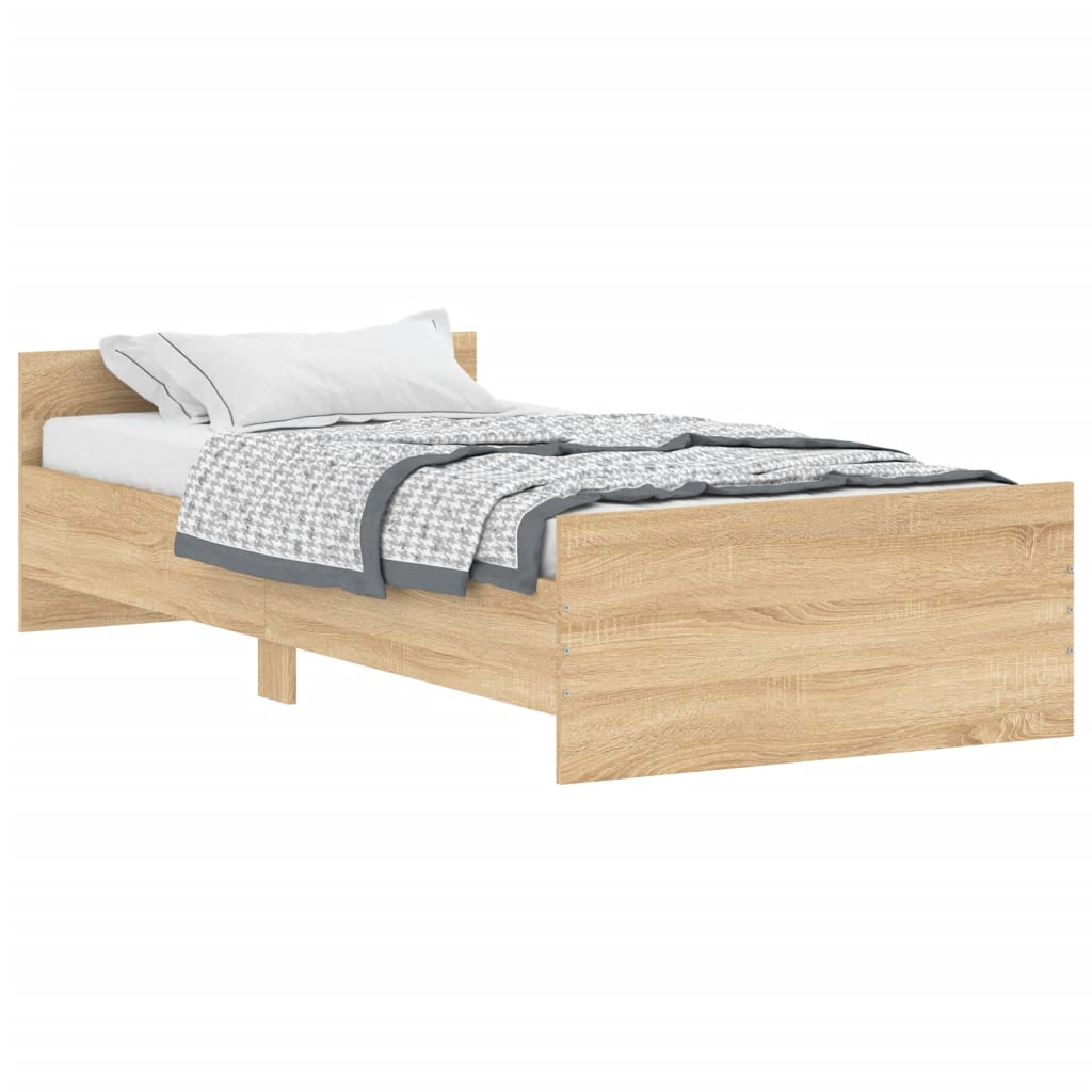 Bettgestell ohne Matratze Sonoma-Eiche 90x190 cm Holzwerkstoff