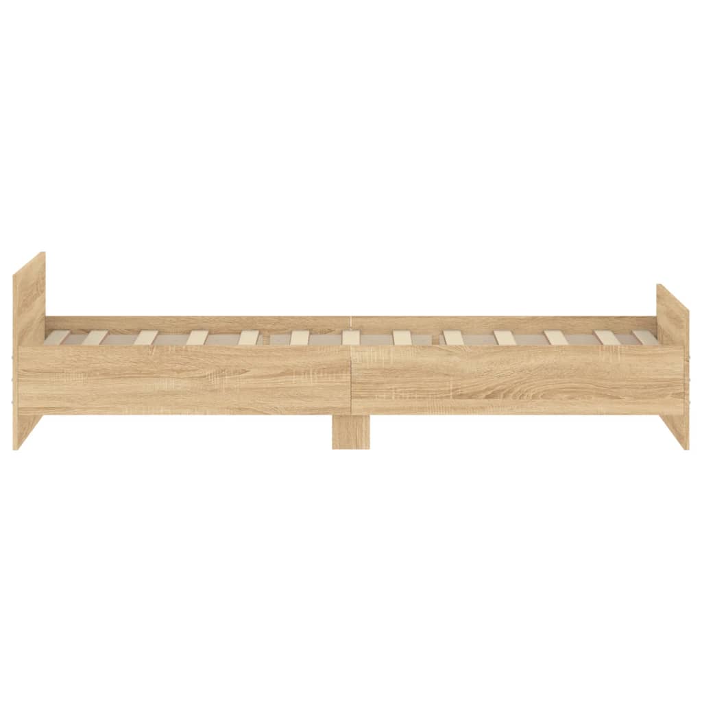 Bettgestell ohne Matratze Sonoma-Eiche 90x190 cm Holzwerkstoff