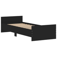 Thumbnail for Bettgestell Schwarz 75x190 cm Holzwerkstoff