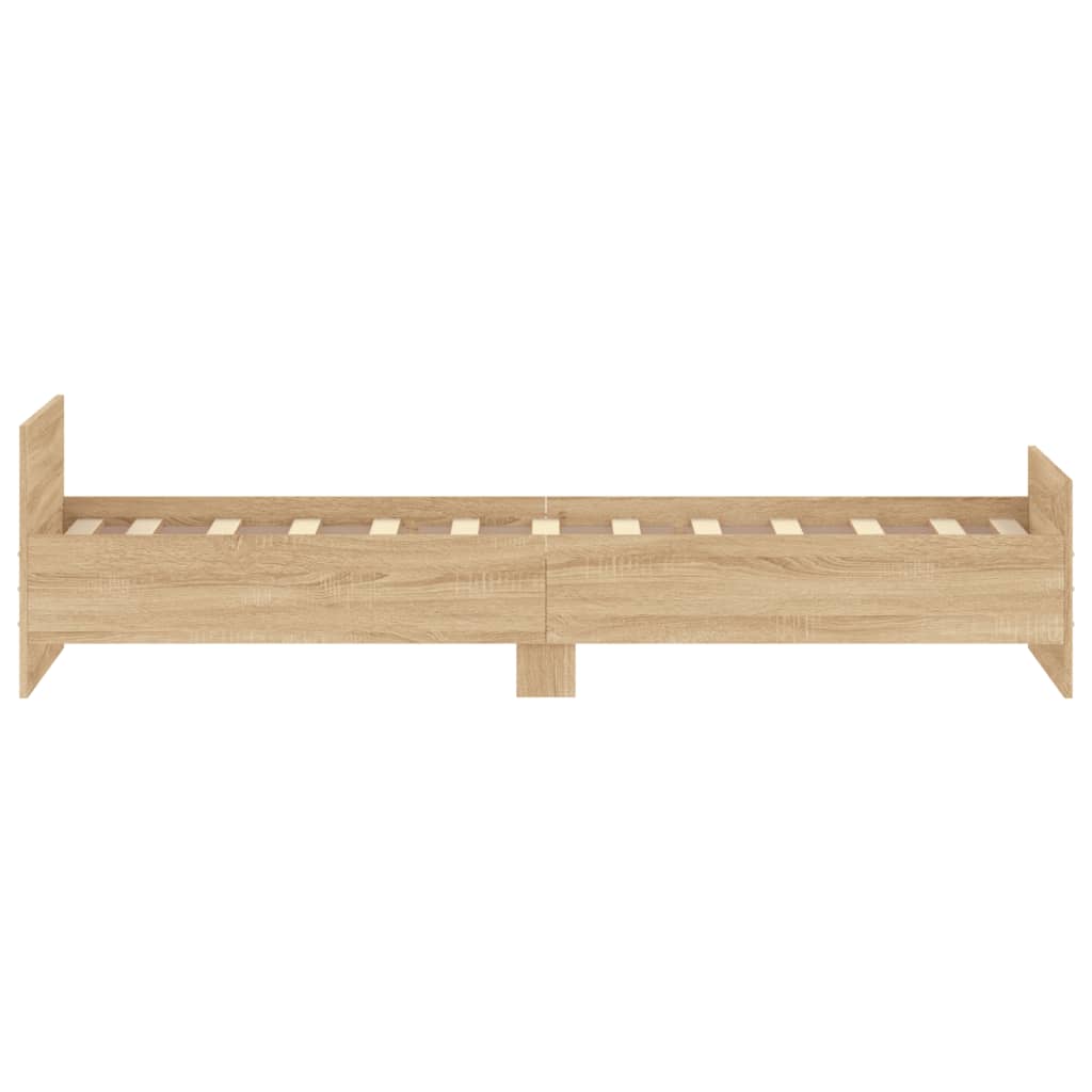 Bettgestell ohne Matratze Sonoma-Eiche 75x190 cm Holzwerkstoff
