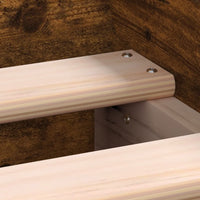 Thumbnail for Bettgestell ohne Matratze Räuchereiche 75x190 cm Holzwerkstoff