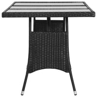 Thumbnail for Gartentisch Schwarz 170x80x74 cm Poly Rattan