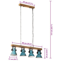 Thumbnail for Deckenleuchte 25 W Blau 90x24x111 cm E27