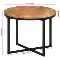 Thumbnail for Couchtisch 45x45x35 cm Massivholz Akazie und Eisen