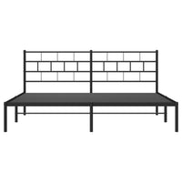 Thumbnail for Bettgestell mit Kopfteil Metall Schwarz 193x203 cm
