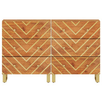 Thumbnail for Beistellschränke 2 Stk. Braun & Schwarz 60x33,5x75 cm Mangoholz