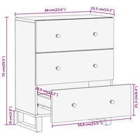 Thumbnail for Beistellschränke 2 Stk. Braun & Schwarz 60x33,5x75 cm Mangoholz