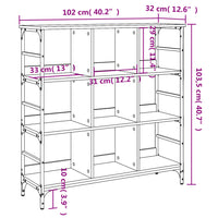 Thumbnail for Sideboard Grau Sonoma 102x32x103,5 cm Holzwerkstoff