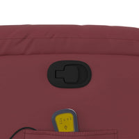 Thumbnail for Massagesessel Weinrot Kunstleder