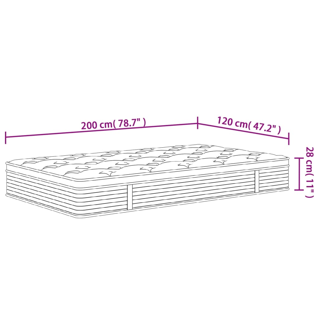 Matratze Taschenfederkern Medium Plus 120x200 cm