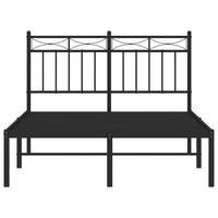 Thumbnail for Bettgestell mit Kopfteil Metall Schwarz 120x190 cm