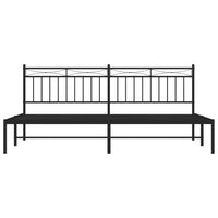 Thumbnail for Bettgestell mit Kopfteil Metall Schwarz 200x200 cm