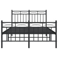 Thumbnail for Bettgestell mit Kopf- und Fußteil Metall Schwarz 120x200 cm