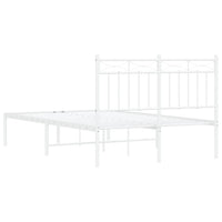 Thumbnail for Bettgestell mit Kopfteil Metall Weiß 120x200 cm