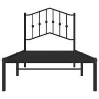 Thumbnail for Bettgestell mit Kopfteil Metall Schwarz 90x190 cm
