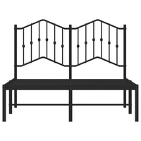 Thumbnail for Bettgestell mit Kopfteil Metall Schwarz 120x190 cm