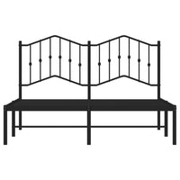 Thumbnail for Bettgestell mit Kopfteil Metall Schwarz 140x200 cm