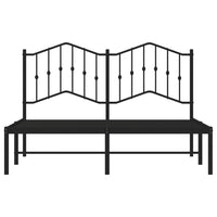 Thumbnail for Bettgestell mit Kopfteil Metall Schwarz 150x200 cm