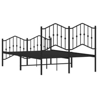 Thumbnail for Bettgestell mit Kopf- und Fußteil Metall Schwarz 120x190 cm