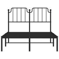 Thumbnail for Bettgestell mit Kopfteil Metall Schwarz 120x200 cm